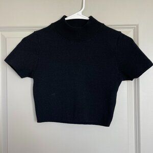 Zara Black Cropped Top